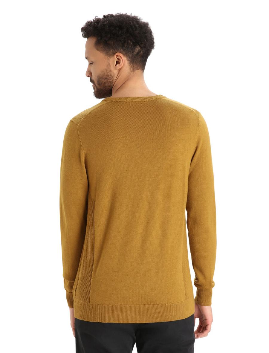 Clove Men's Icebreaker Merino Shearer Crewe Sweaters | USA 1215VRWD